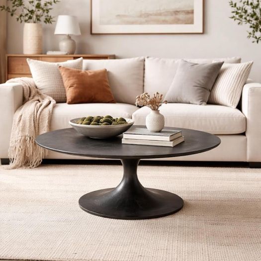 CircleBrew Balck Round Coffee Table