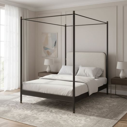 Classic - Campaign Queen Bed With Canopy