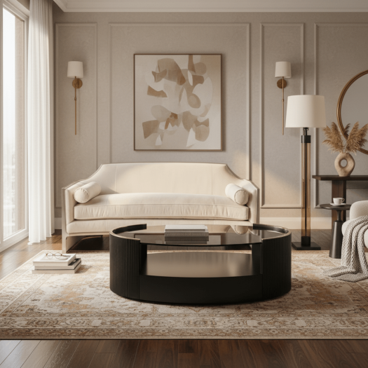 Classic - Love Oval Cocktail Table -Dark Chocolate