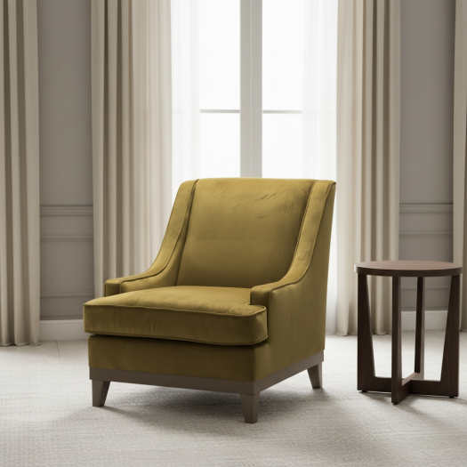 Classy By Noha Albabtain Velvet Gold Chair