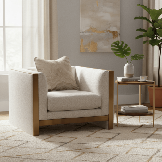 Coastal Comfort Beige Chair W102