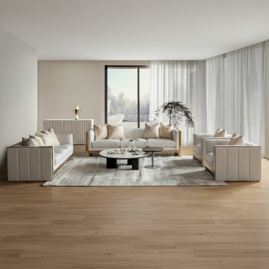 Coastal Comfort Beige Sofa Set