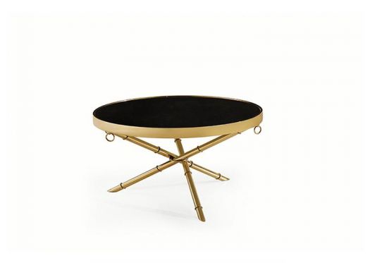 Gold Cane Coffee Table