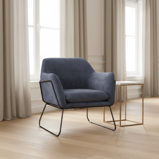 Comfort Cover Blue Accent Chair