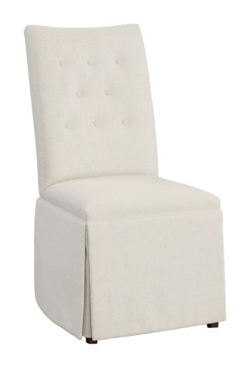 Concave Tall Back Skirted Dining Chair