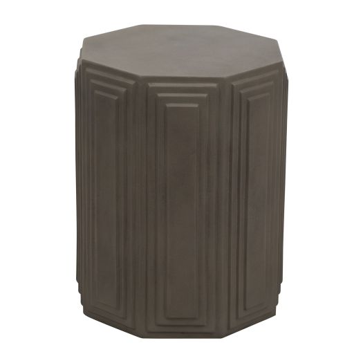 Concrete, 18 Geometric Accent Table, Dark Grey