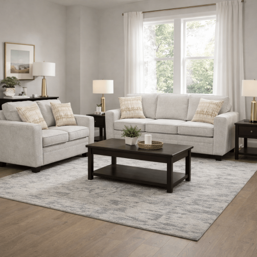 Confa Beige Living Room Set ( Sofa + Loveseat)