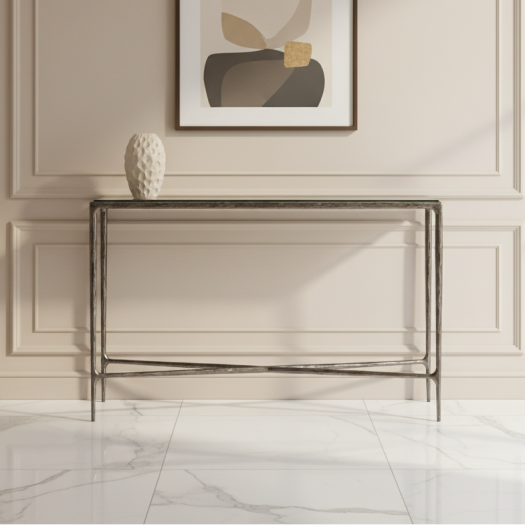 Console Table with Glass Top