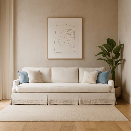 Copacabana White 5 Seater Sofa (297cm)