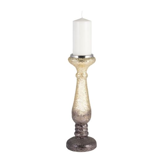 CRACKLED CANDLE HOLDER