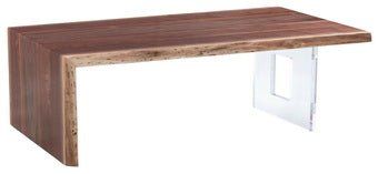 Crotch Cut Walnut 54 Waterfall Cocktail Table