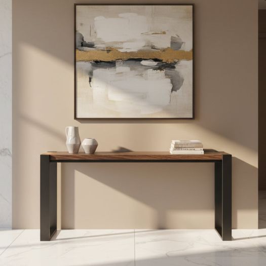 Crotch Cut Walnut Console Table