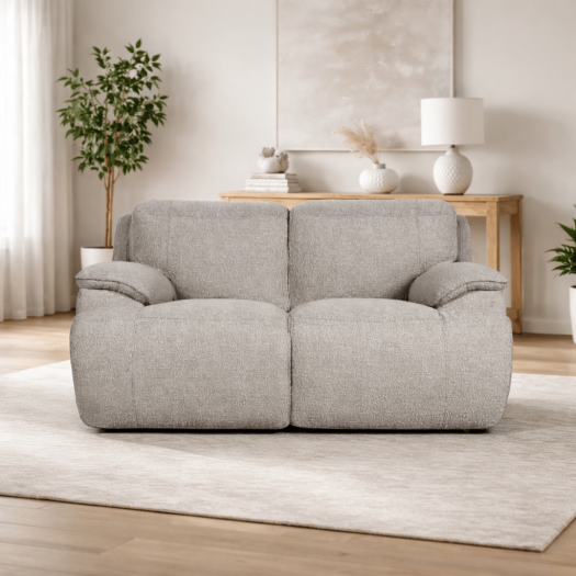 Cushy Grey Power Motion Loveseat