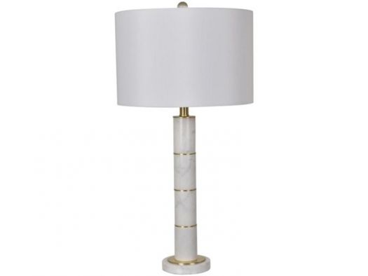 Marble Column Table Lamp