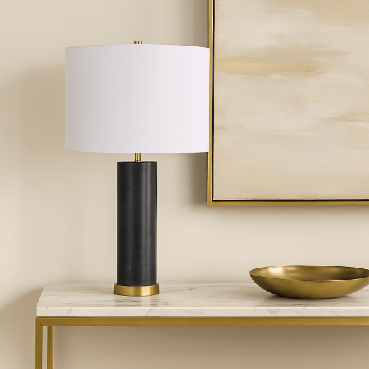 Cylinder Marble Table Lamp