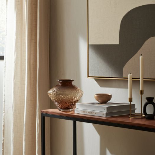 Tirzah Brown Glass Vase