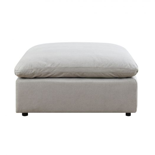 Cloud 9 Light Grey Ottoman