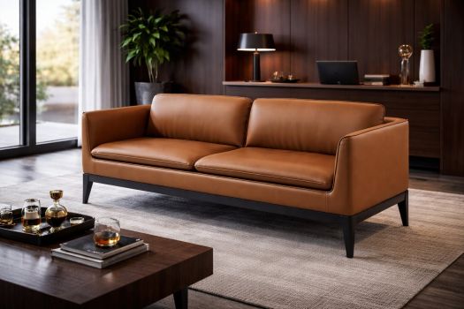 Arden Brown Leather Sofa