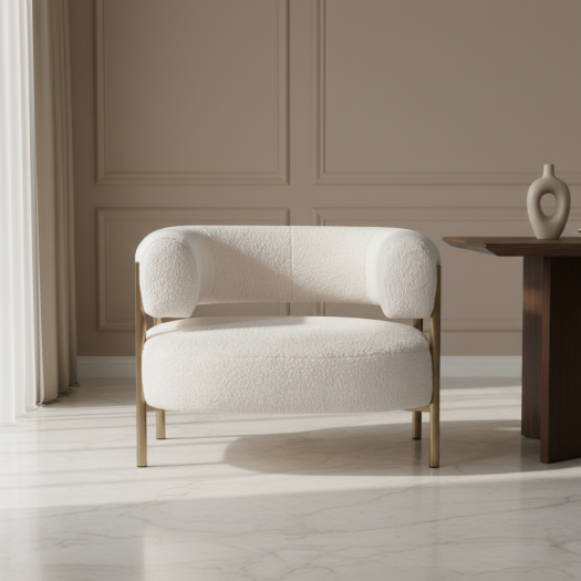 Damian Cream Accent Chair