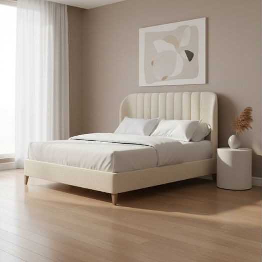 Dante Wide Chn 6/6 Uph Sh Bed -Custard