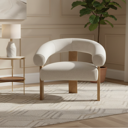 Deacon Beige Accent Chair