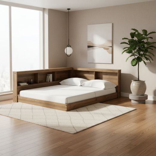 Deanlow Full Bookcase Storage Bed