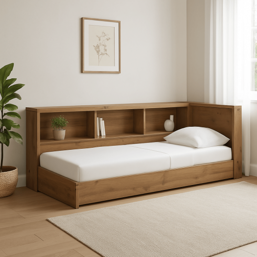 Deanlow Twin Bookcase Storage Bed