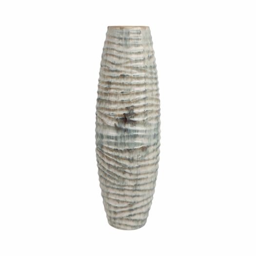 Decorah Cer Ribbed Vase
