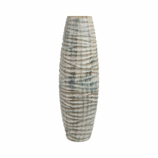 Decorah Cer Ribbed Vase