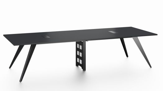 Conference Table 3.2 m - Pure Black Angled Leg Frame