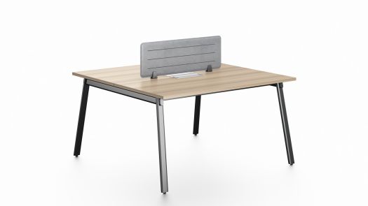 2-Person Office Workstation with Acoustic Divider