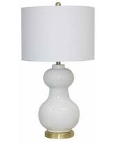 CERAMIC 30" DOUBLE BALL TABLELAMP, IVORY