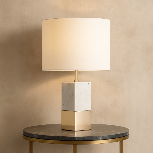 Dual Table Lamp Silver
