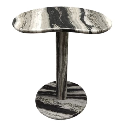 Dumah Black Marble Accent Table