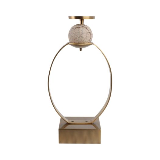 durant Smal Candle Holder W/marble Sphere