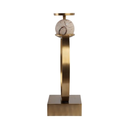 durant Smal Candle Holder W/marble Sphere