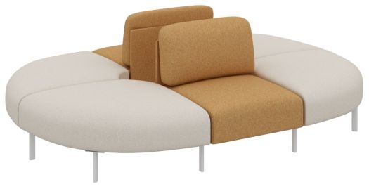 Sofa Set with Fabric Solid Wood and Particle Board Inner Frame White steel sofa feet