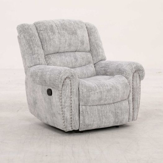 EaseGlide Manual Grey Recliner