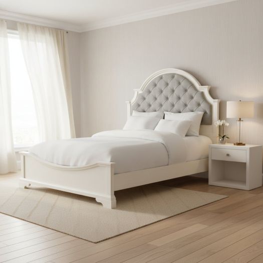 Eastwood Youth Queen UPH Bed in Off-White