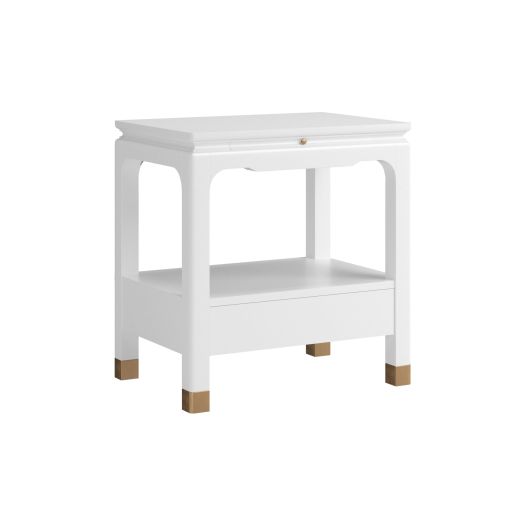 Eave - Bedside Table-Uplifting White