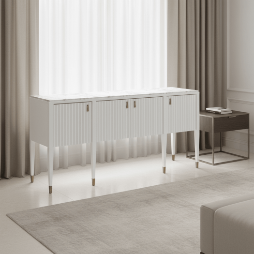 Eave - Sideboard/stone top-Uplft White