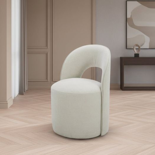 Echo White Swivel Dining Chair