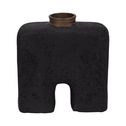 Ecomix, Abstract Vase, Black