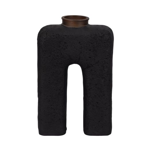 Ecomix, Abstract Vase, Black
