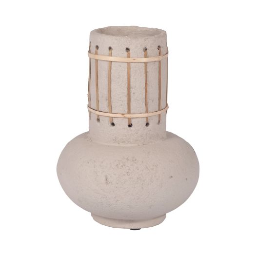 ECOMIX, TOP WEAVE NOMAD VASE, IVORY