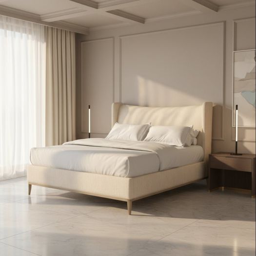 Edwin Wing Shelter Queen Uph. Bed -Cr+Me