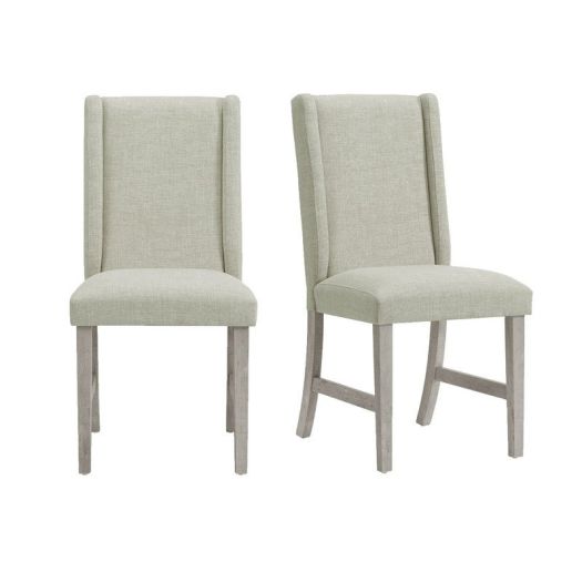 Eleanor Dining Side Chair with Heirloom Fabric in White (2 Per Carton)