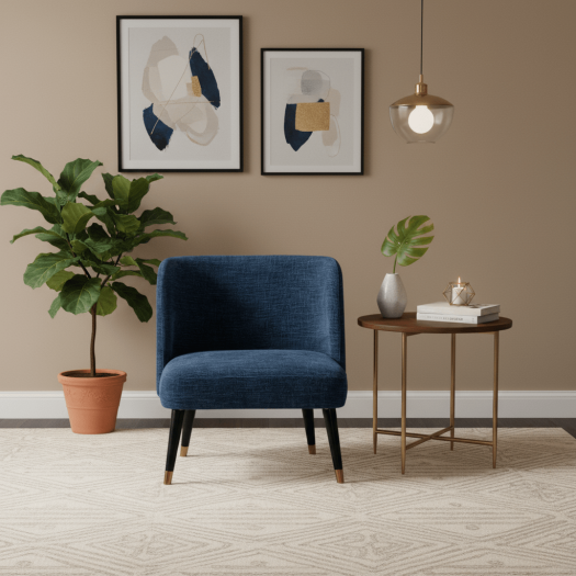 Elegant Embrace Blue Chair W73