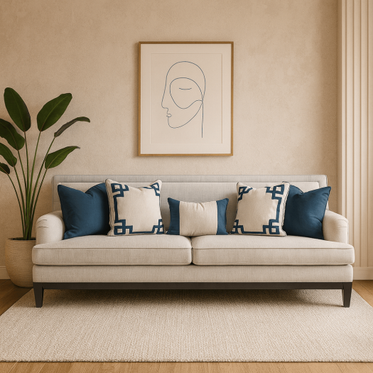 Elevated Greek Off-White XL Sofa