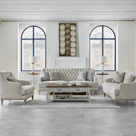 Ella Beige Living Room Set